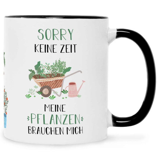 Bedruckte Tasse mit Spruch Meine Pflanzen brauchen mich