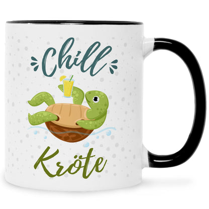 Bedruckte Tasse mit Spruch - Chillkröte