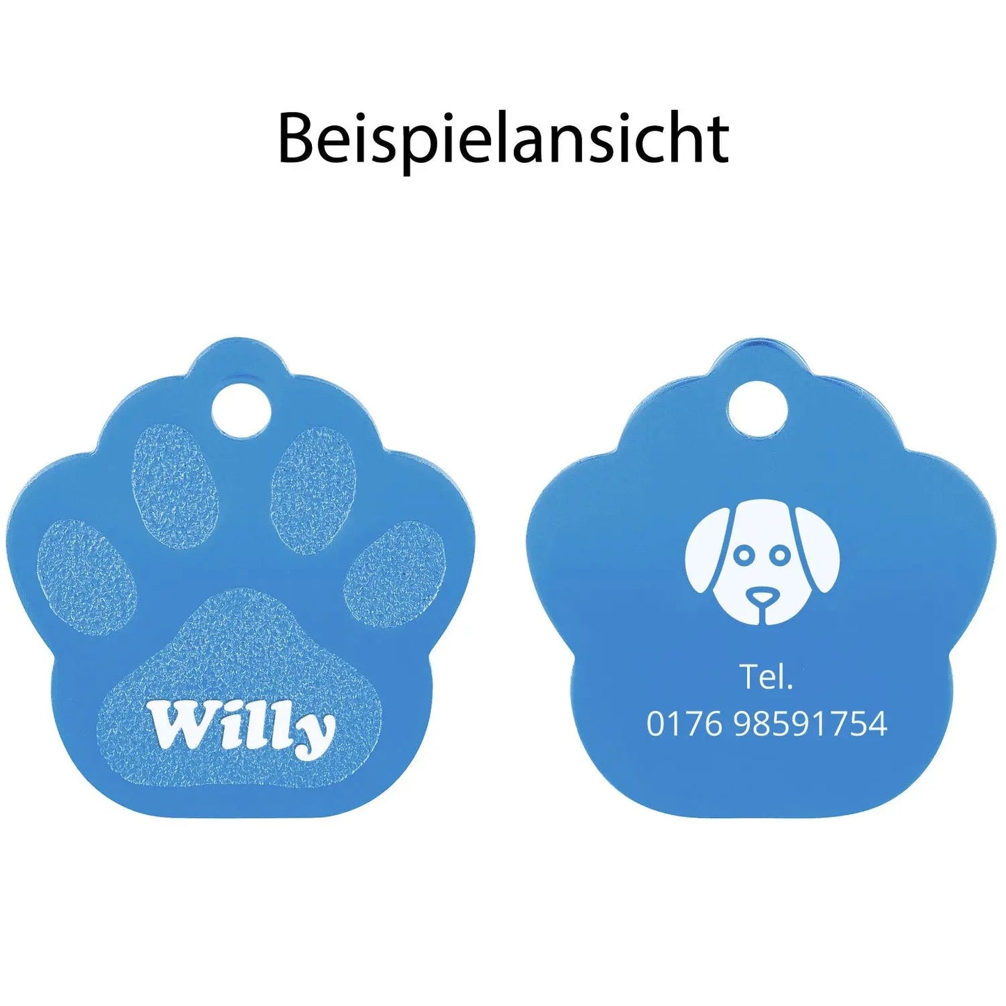 Hundemarke mit Gravur - Große Pfote