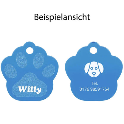 Hundemarke mit Gravur - Große Pfote