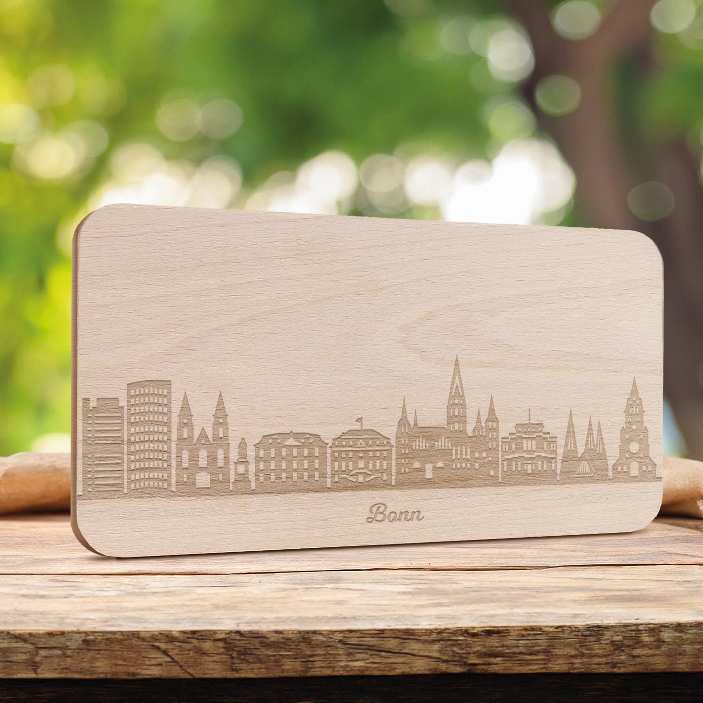 Frühstücksbrettchen Skyline Bonn