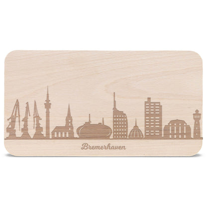 Frühstücksbrettchen Skyline Bremerhaven