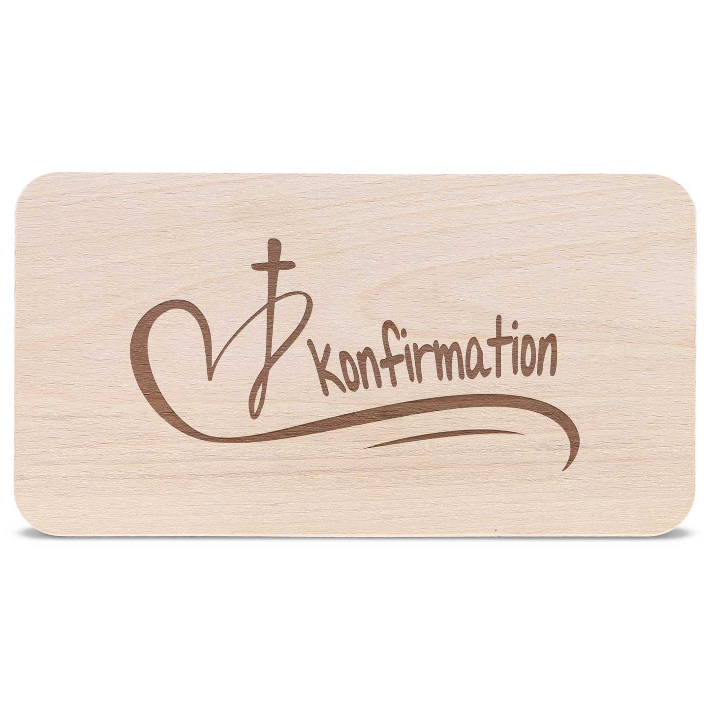 Frühstücksbrettchen mit Gravur "Konfirmation Herz"