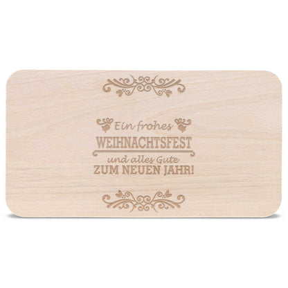 Frühstücksbrettchen aus Holz mit Gravur - Ein frohes Weihnachtsfest - Weihnachtsdeko
