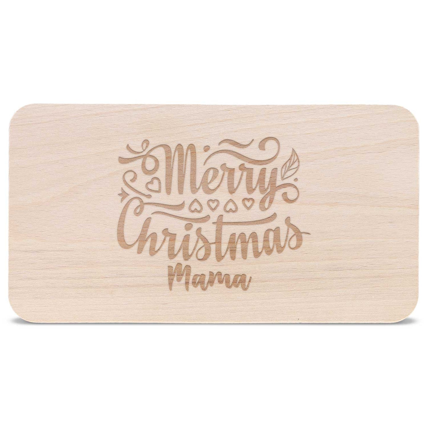 Frühstücksbrettchen aus Holz mit Gravur - Merry Christmas Mama - Weihnachtsdeko