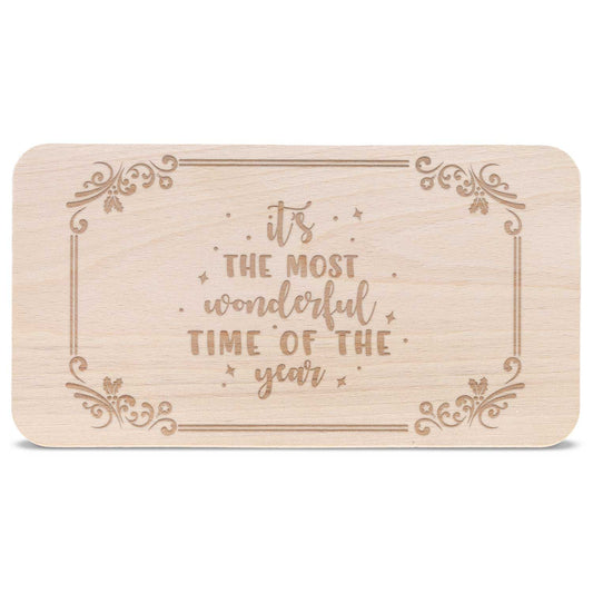Frühstücksbrettchen aus Holz mit Gravur - it´s the most Wonderful time of the Year - Weihnachtsdeko