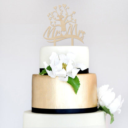 Cake Topper Mr & Mrs mit Lebensbaum