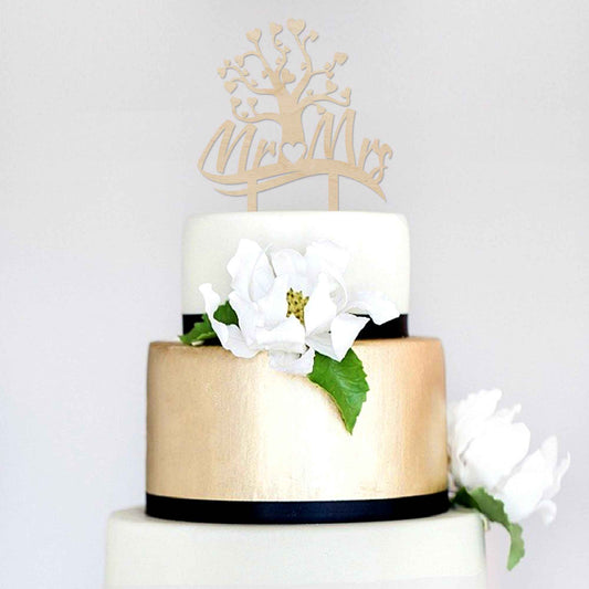 Cake Topper Mr & Mrs mit Lebensbaum