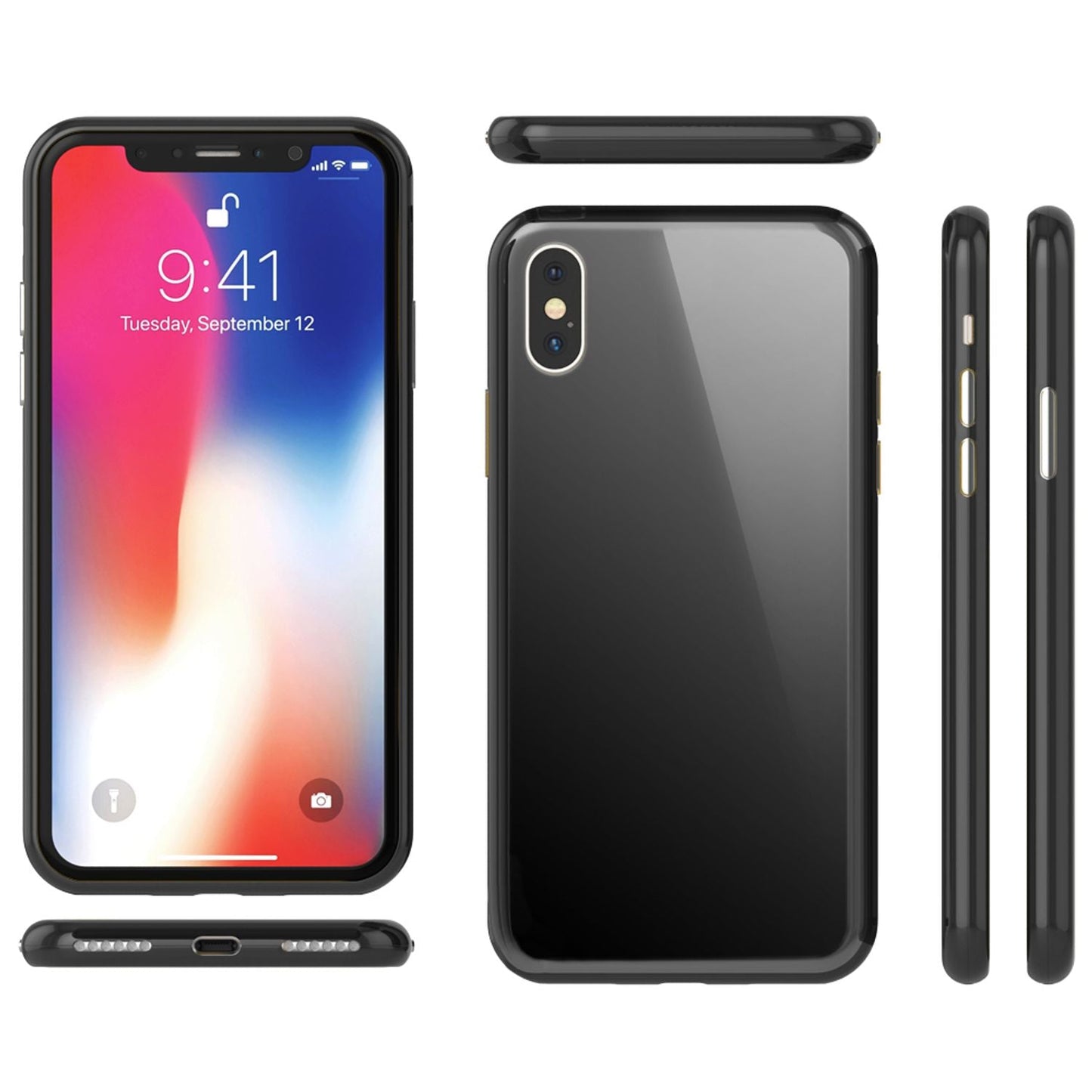NALIA Magnetische 360° Glas Hülle kompatibel mit iPhone XS Max, Ultra-Slim Hard-Case Dünnes Hartglas Back-Cover mit Rahmen & Display-Schutz, Full-Body Schutzhülle Bumper Handy-Tasche