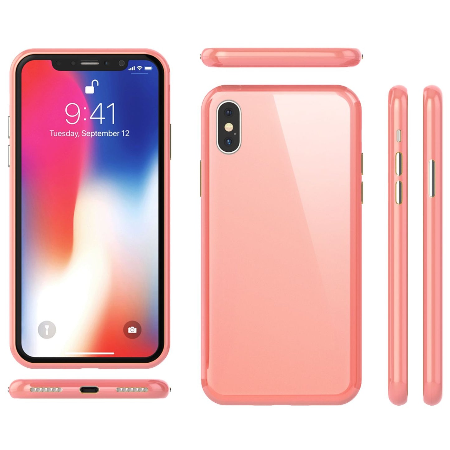 NALIA Magnetische 360° Glas Hülle kompatibel mit iPhone XS Max, Ultra-Slim Hard-Case Dünnes Hartglas Back-Cover mit Rahmen & Display-Schutz, Full-Body Schutzhülle Bumper Handy-Tasche