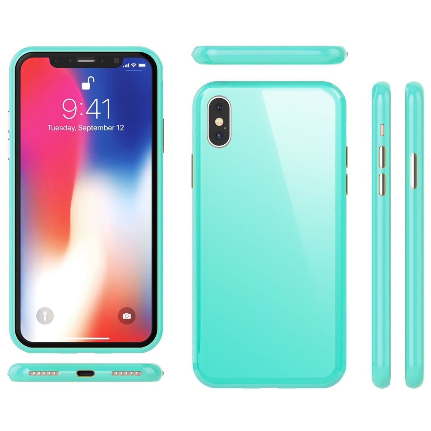 NALIA Magnetische 360° Glas Hülle kompatibel mit iPhone XS Max, Ultra-Slim Hard-Case Dünnes Hartglas Back-Cover mit Rahmen & Display-Schutz, Full-Body Schutzhülle Bumper Handy-Tasche