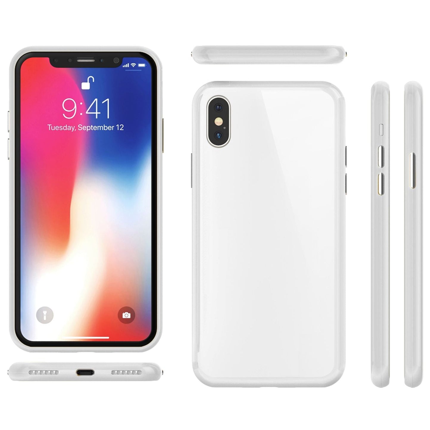 NALIA Magnetische 360° Glas Hülle kompatibel mit iPhone XS Max, Ultra-Slim Hard-Case Dünnes Hartglas Back-Cover mit Rahmen & Display-Schutz, Full-Body Schutzhülle Bumper Handy-Tasche