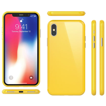 NALIA Magnetische 360° Glas Hülle kompatibel mit iPhone XS Max, Ultra-Slim Hard-Case Dünnes Hartglas Back-Cover mit Rahmen & Display-Schutz, Full-Body Schutzhülle Bumper Handy-Tasche