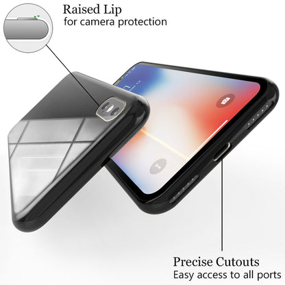 NALIA Magnetische 360° Glas Hülle kompatibel mit iPhone XS Max, Ultra-Slim Hard-Case Dünnes Hartglas Back-Cover mit Rahmen & Display-Schutz, Full-Body Schutzhülle Bumper Handy-Tasche