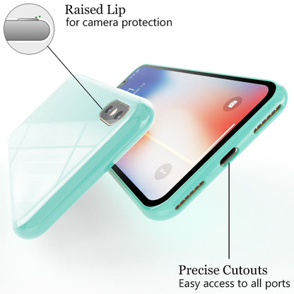 NALIA Magnetische 360° Glas Hülle kompatibel mit iPhone XS Max, Ultra-Slim Hard-Case Dünnes Hartglas Back-Cover mit Rahmen & Display-Schutz, Full-Body Schutzhülle Bumper Handy-Tasche
