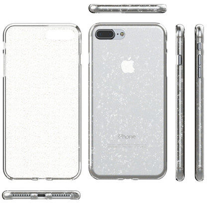 NALIA Glitzerhülle für iPhone 7 Plus / 8 Plus – Funkelndes Silikon Case – DAZZLIN (Transparent & Stoßfest) – Marke aus Berlin