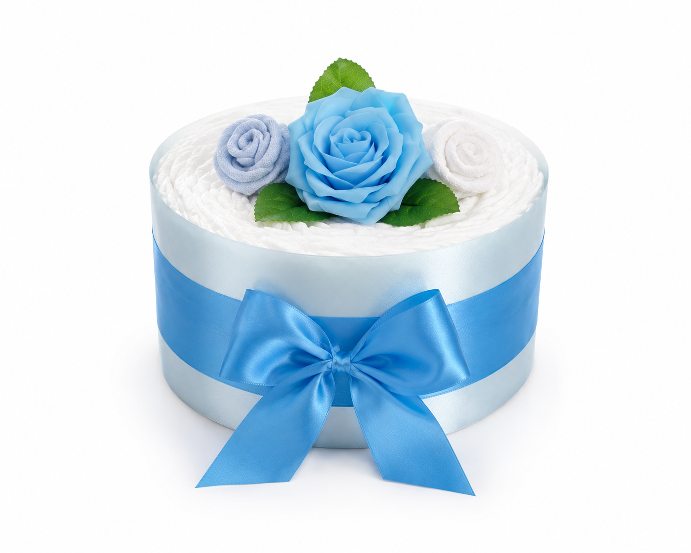Windeltorte Rosenblüte | blau