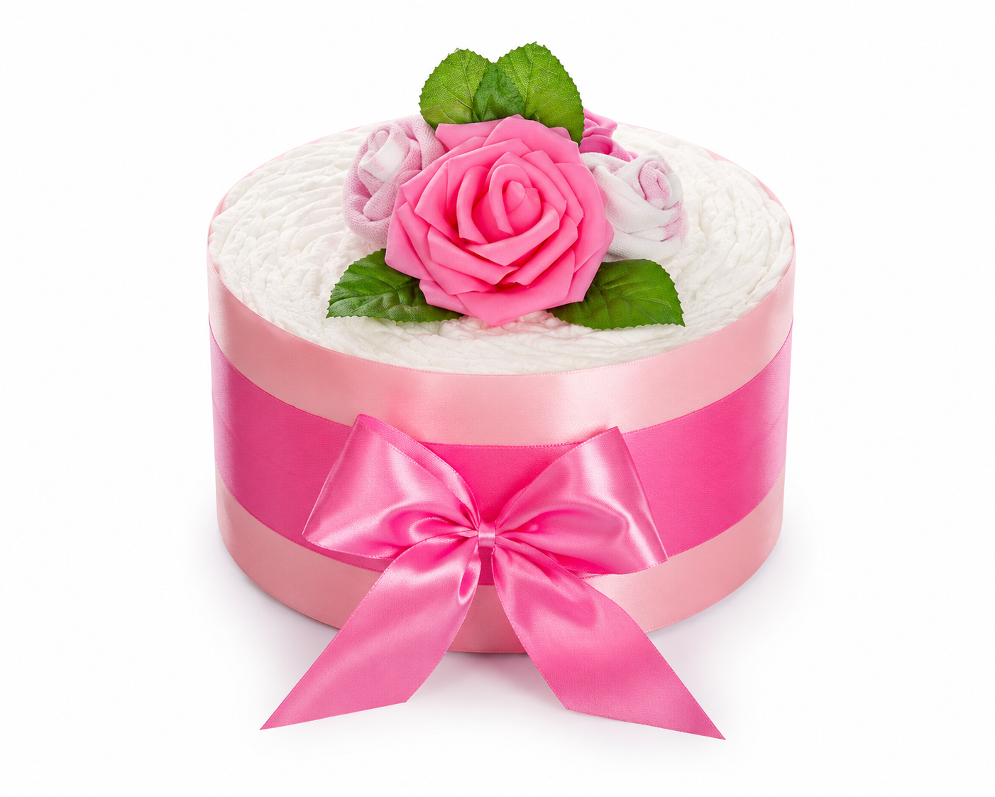 Windeltorte Rosenblüte | rosa