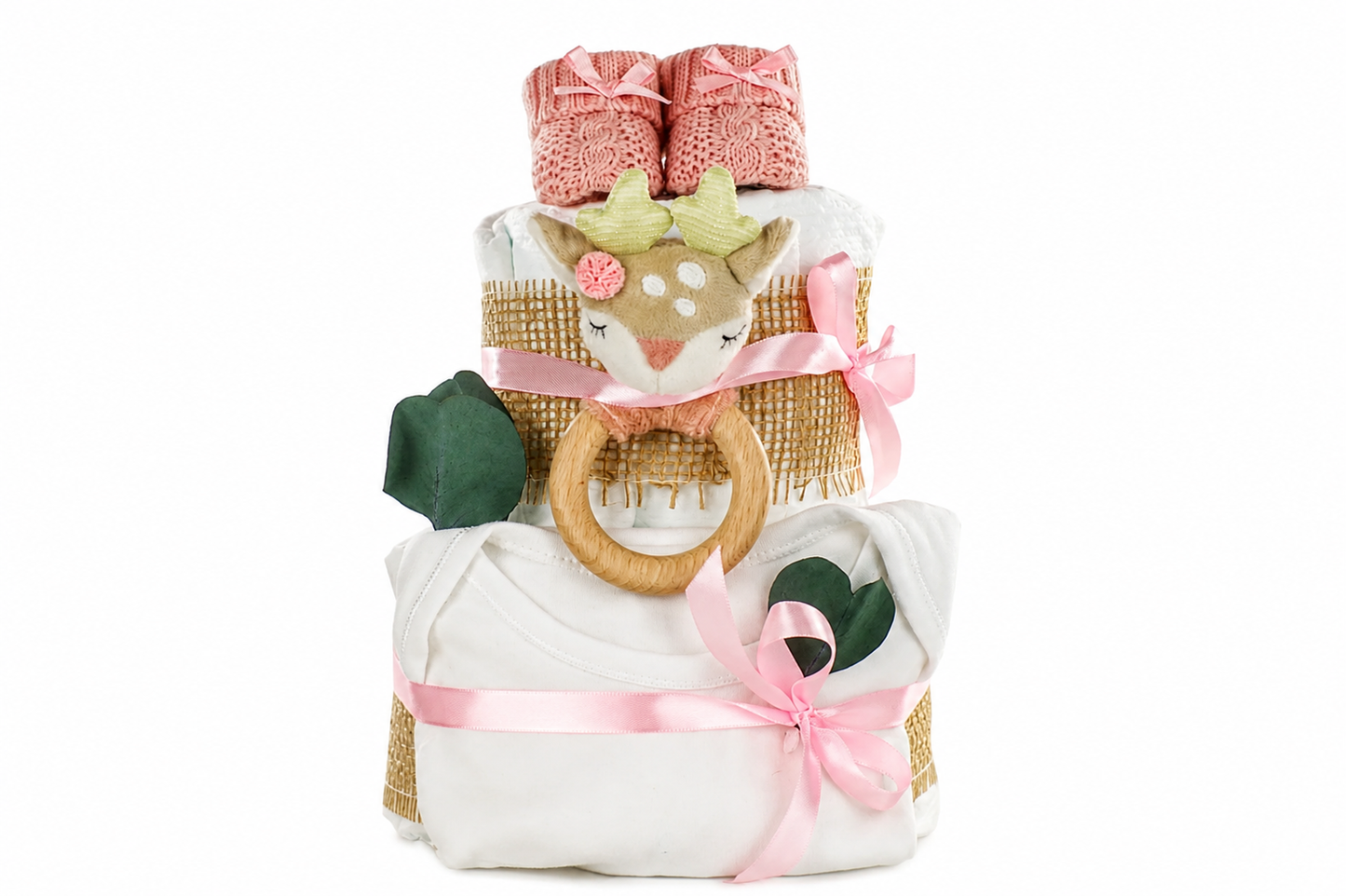Personalisierbare Windeltorte REH ELLA Rosa