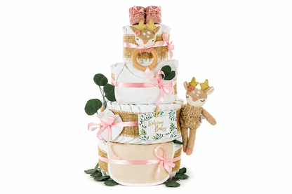 Personalisierbare Windeltorte REH ELLA Rosa