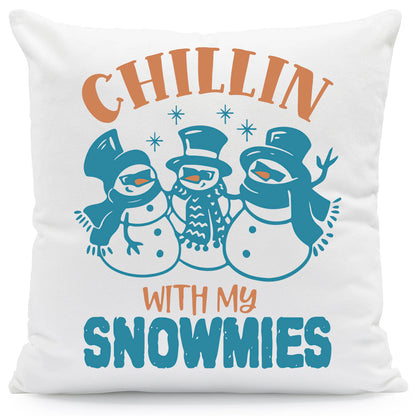 Kissen mit Weihnachtsmotiv - Chilling with my - Weihnachtsdeko - Geschenke für Frauen & Männer