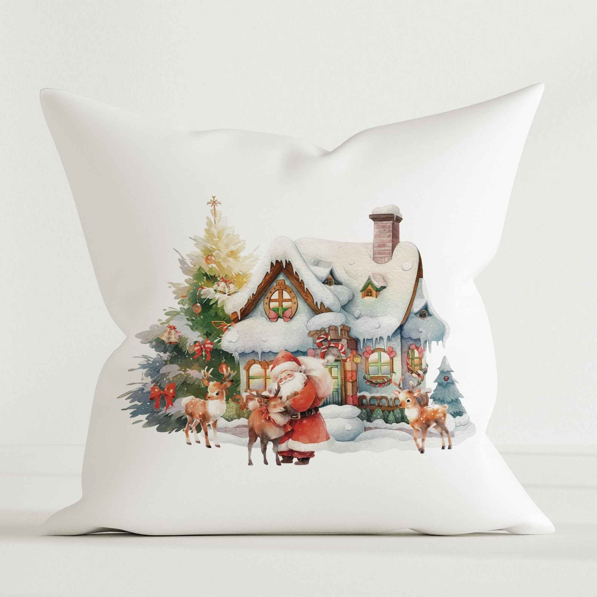 "Haus des Santa Claus" Premium Dekokissen
