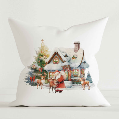 "Haus des Santa Claus" Premium Dekokissen