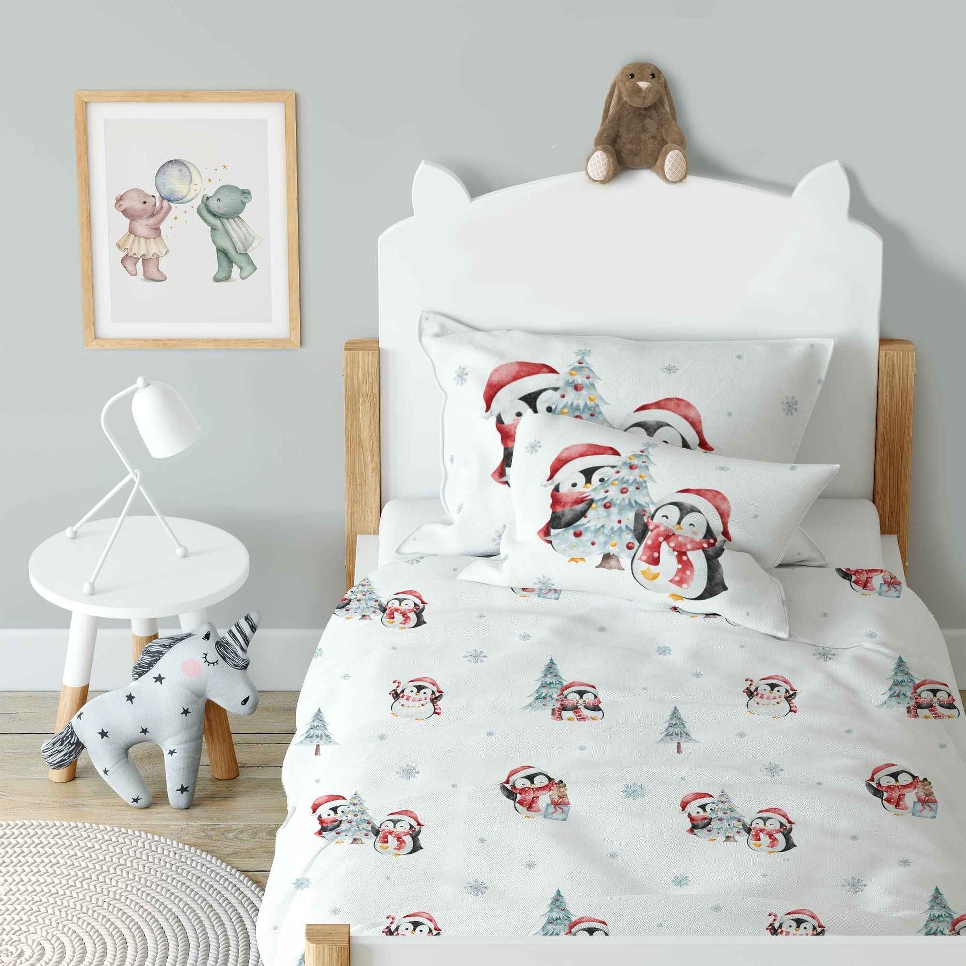 "Winter Pinguine" Premium Kinderbettwäsche