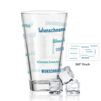 Leonardo Wasserglas mit UV-Druck "Namensglas" mit Wunschnamen