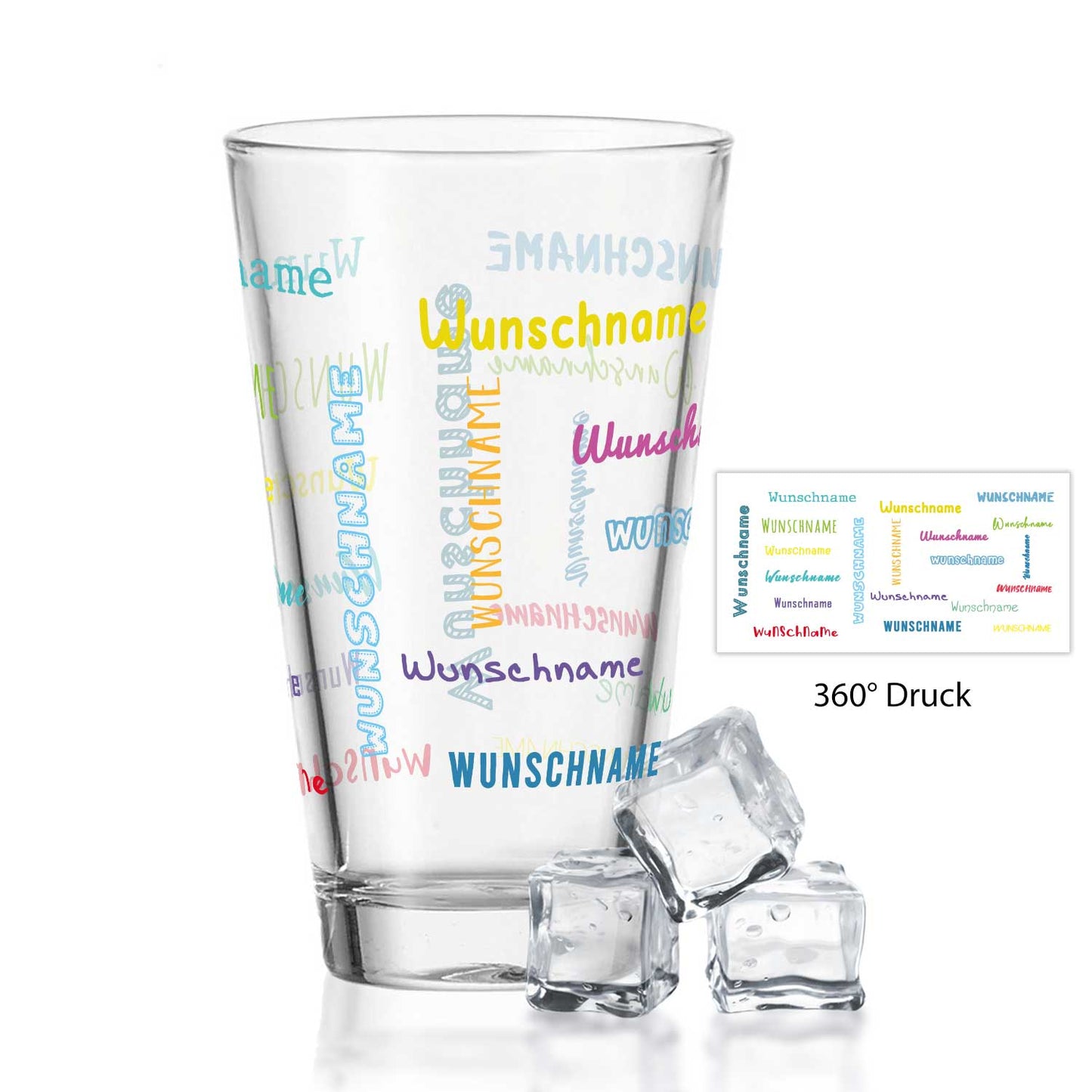 Leonardo Wasserglas mit UV-Druck "Namensglas" mit Wunschnamen