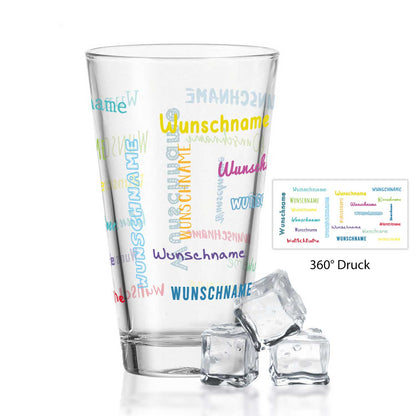 Leonardo Wasserglas mit UV-Druck "Namensglas" mit Wunschnamen