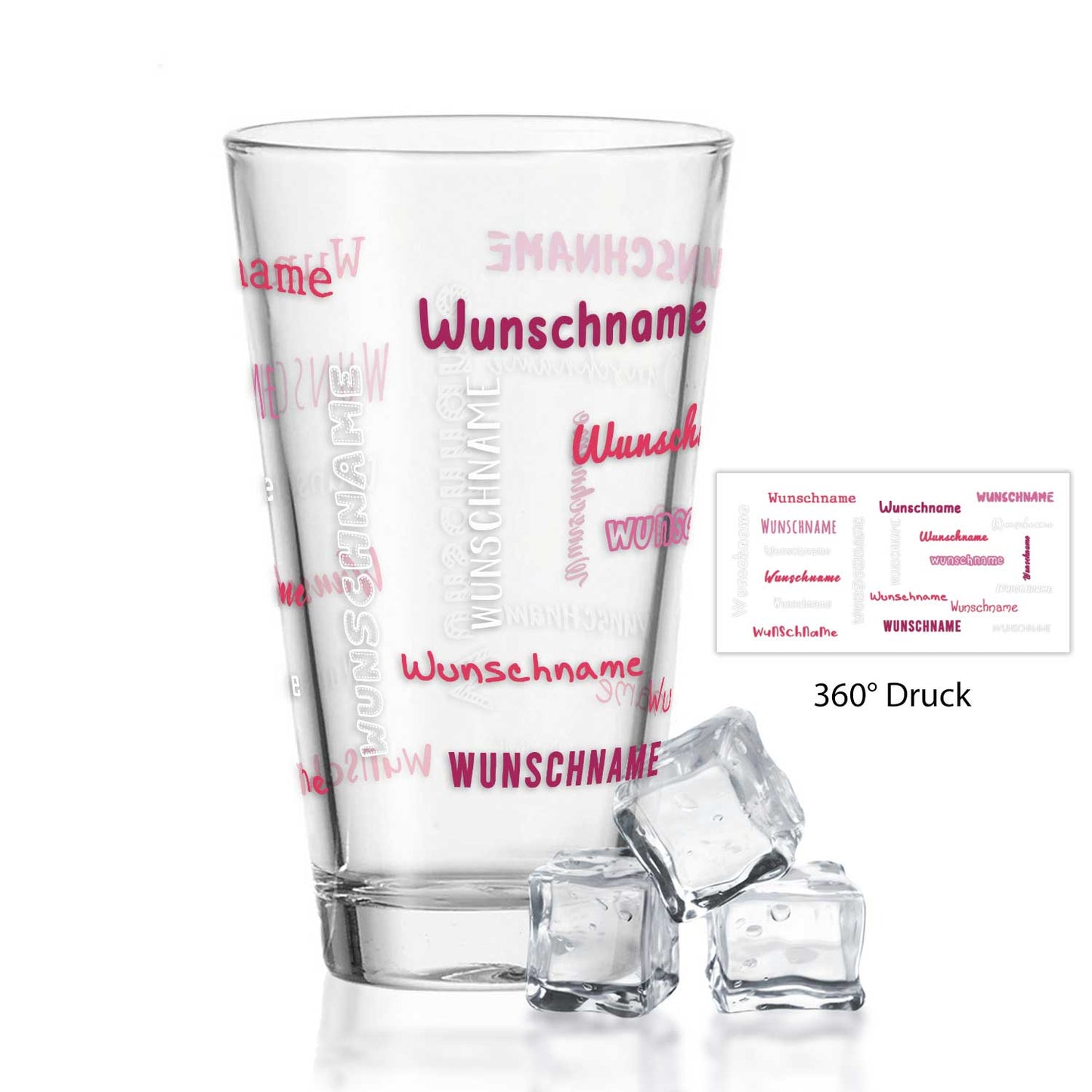 Leonardo Wasserglas mit UV-Druck "Namensglas" mit Wunschnamen