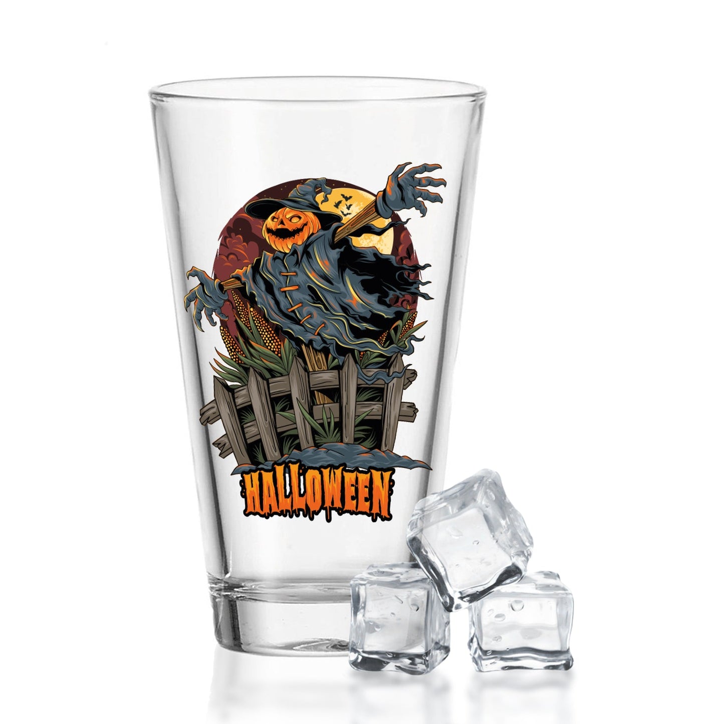 Leonardo Wasserglas mit UV-Druck "Vogelscheuche V2" für Halloween