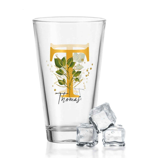 Leonardo Wasserglas mit UV-Druck "Floral Alphabet" mit Wunschnamen