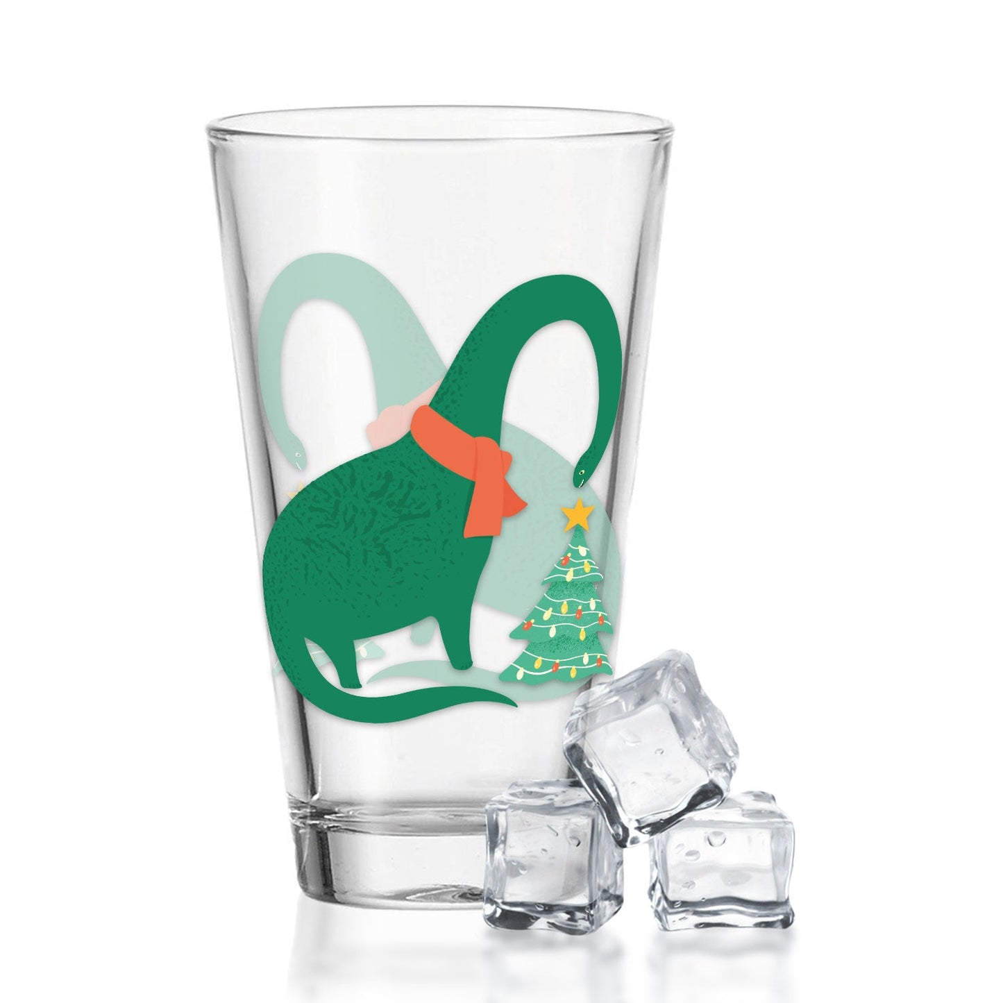 Leonardo Wasserglas mit UV-Druck im Santalanghals Design zu Weihnachten