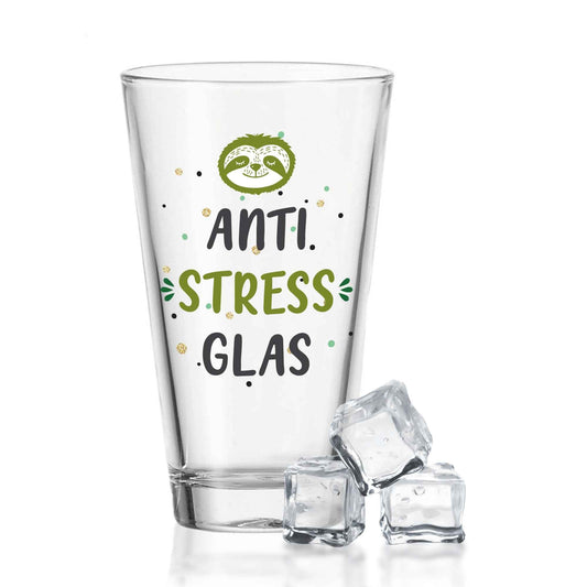 Leonardo Wasserglas mit UV-Druck "Anti Stress Glas"