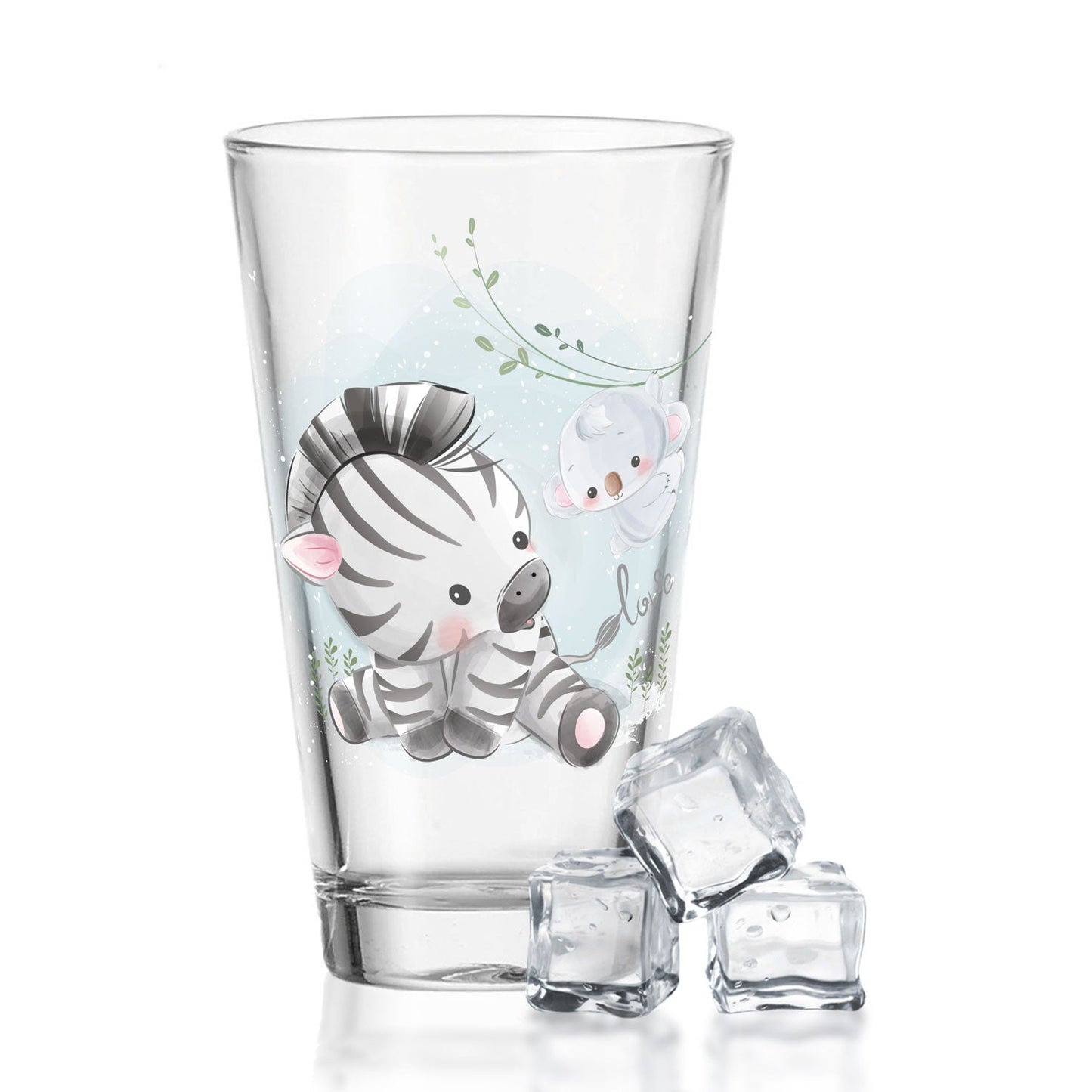Leonardo Wasserglas mit UV-Druck "Zebra" - Für Kinder