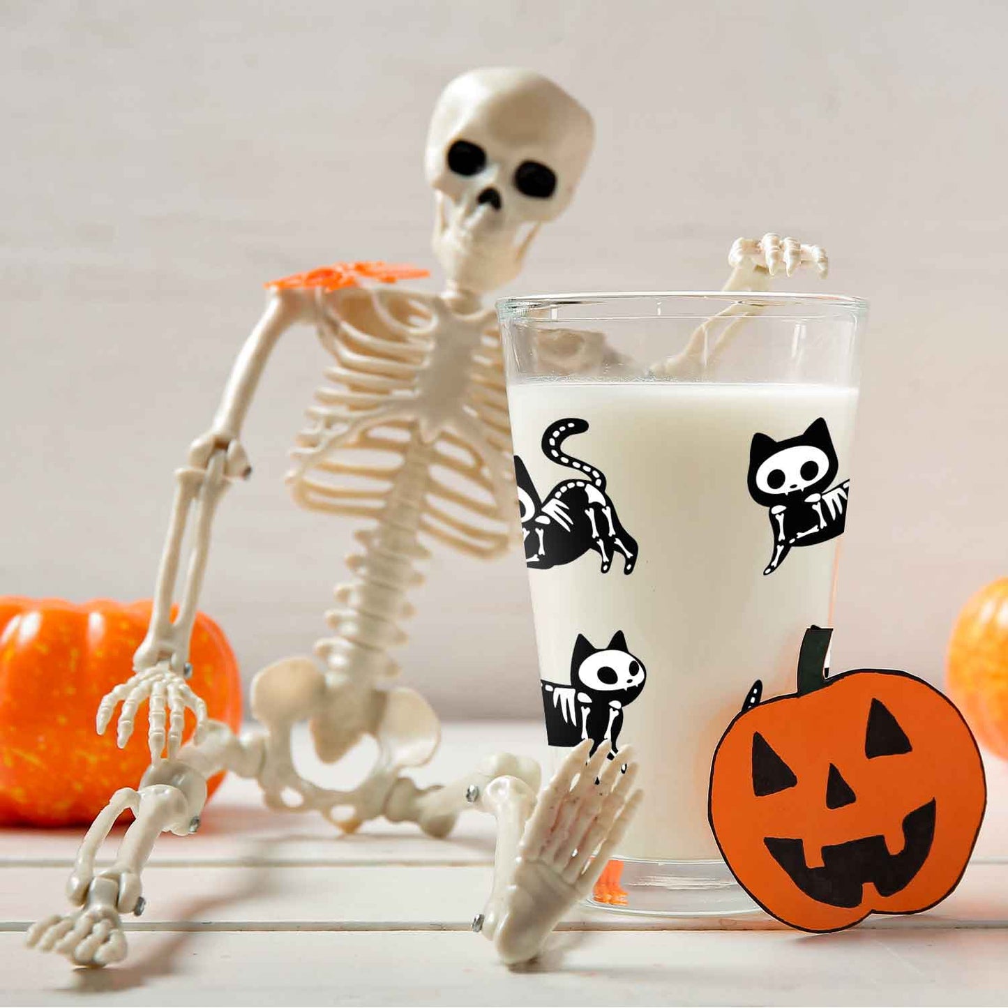 Leonardo Wasserglas mit UV-Druck "Gruselkatze" für Halloween