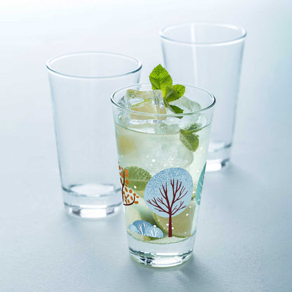 Leonardo Wasserglas mit UV-Druck - Winterbäume Motiv - zu Weihnachten