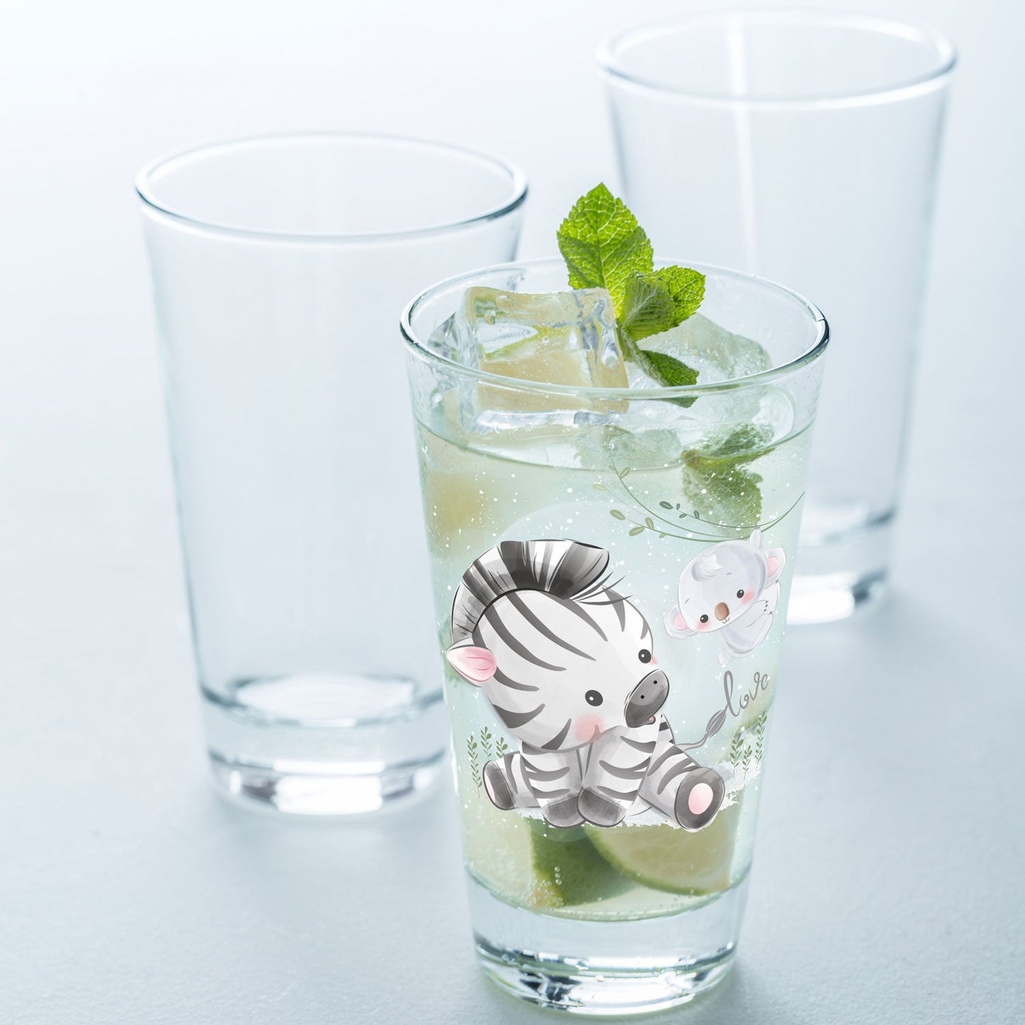 Leonardo Wasserglas mit UV-Druck "Zebra" - Für Kinder