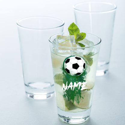 Leonardo Wasserglas mit UV-Druck "Fußball" mit Wunschname - Für Kinder