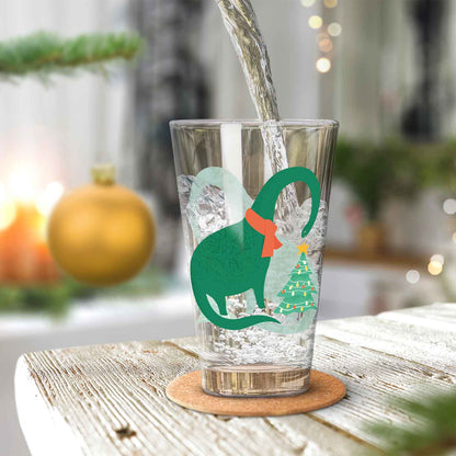 Leonardo Wasserglas mit UV-Druck im Santalanghals Design zu Weihnachten