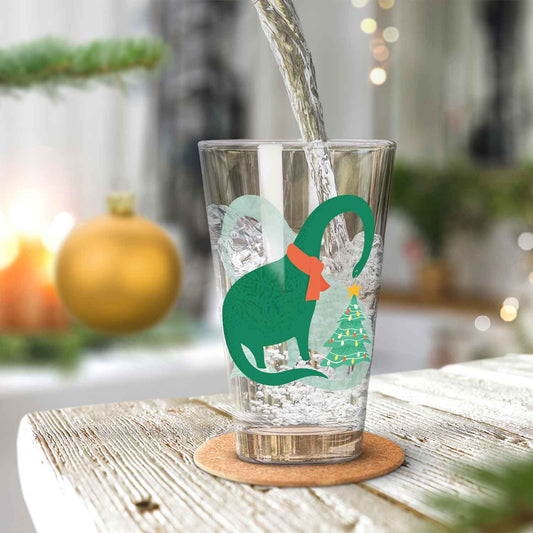 Leonardo Wasserglas mit UV-Druck im Santalanghals Design zu Weihnachten