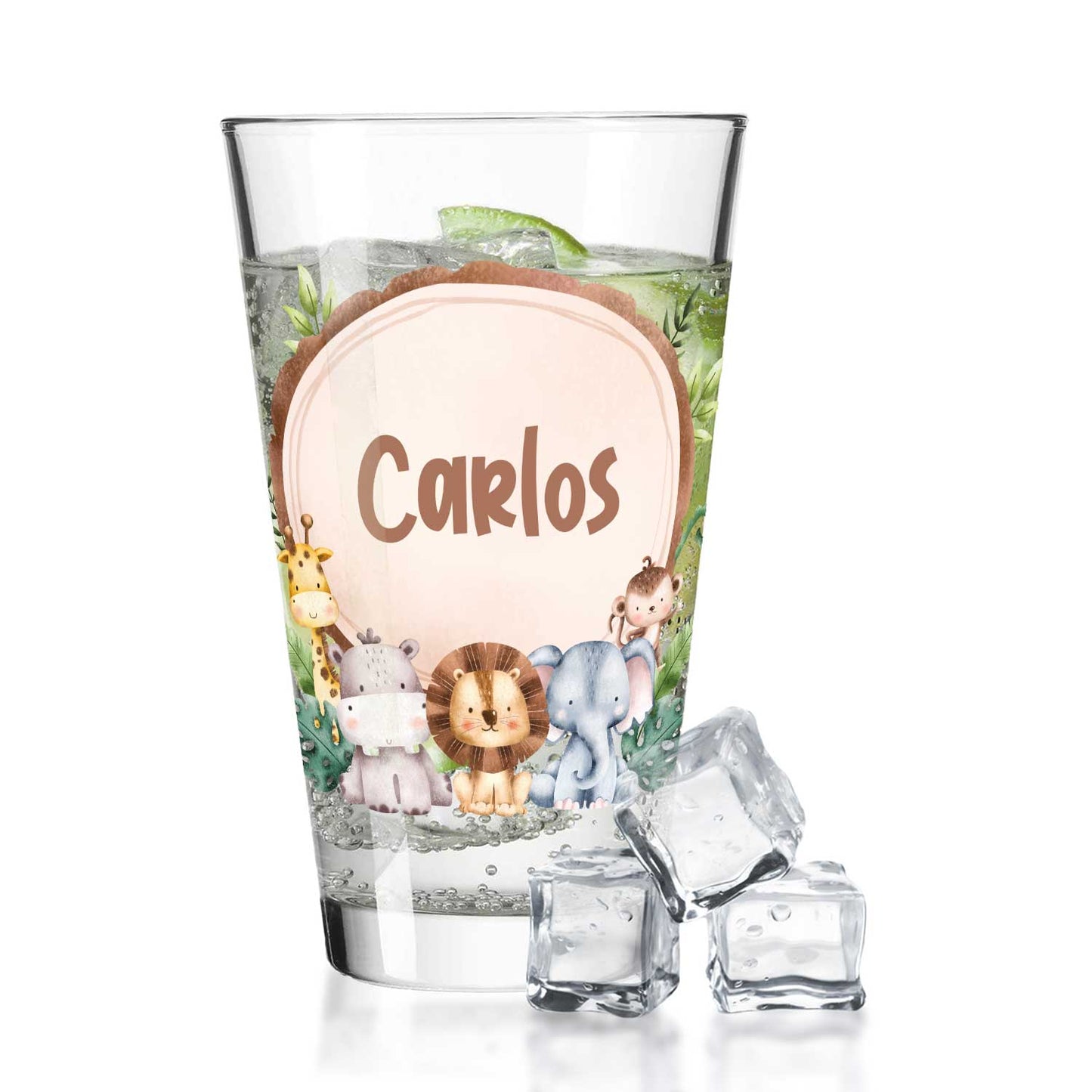 Leonardo Wasserglas mit UV-Druck "Safari" mit Wunschnamen