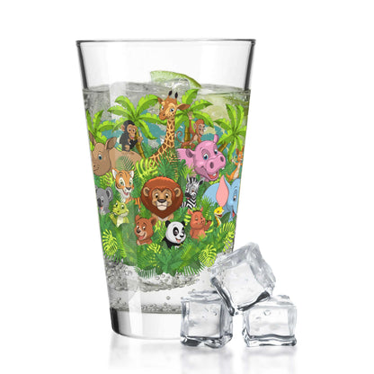 Leonardo Wasserglas mit UV-Druck "Wilde Tiere" - Für Kinder