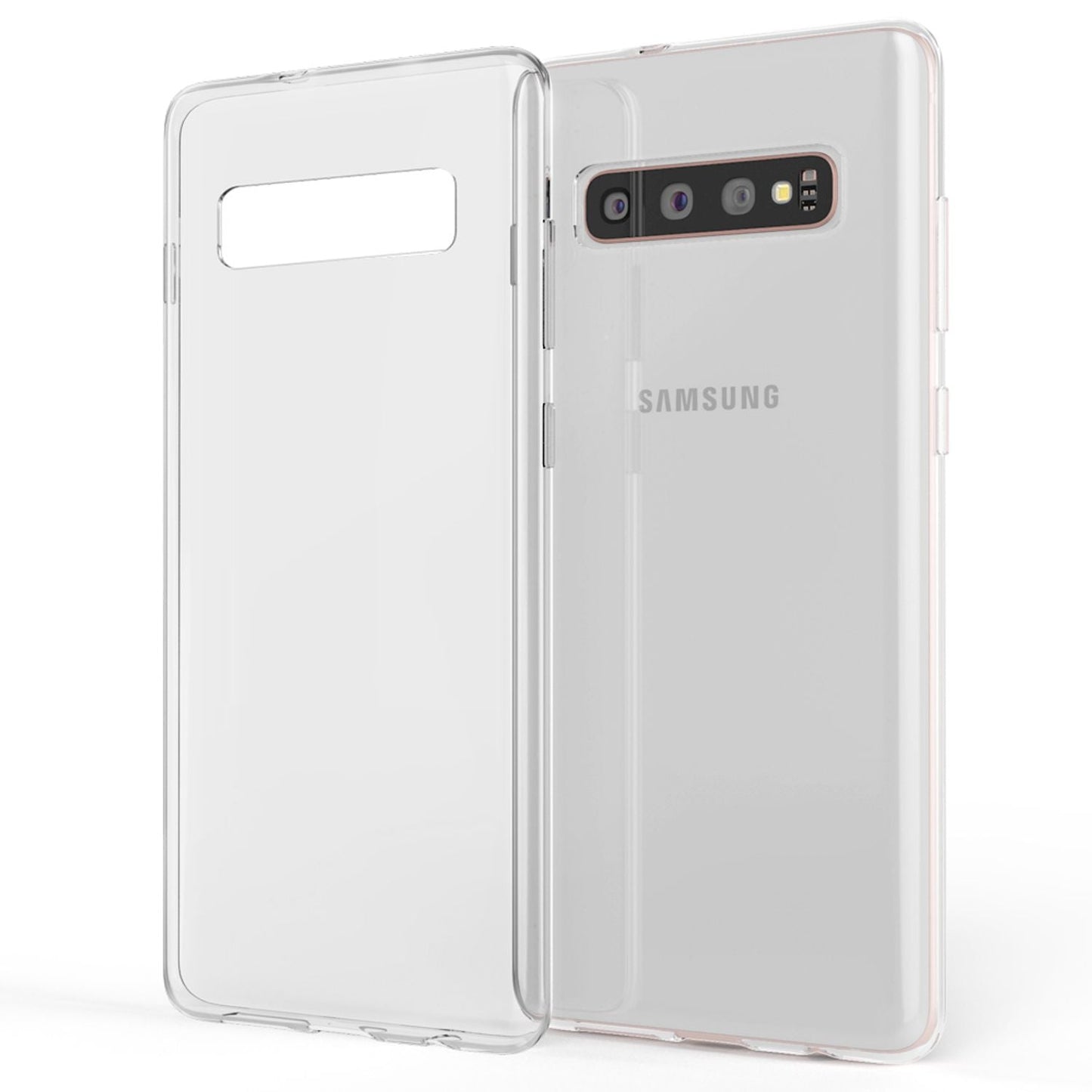 NALIA Transparente Silikonhülle für Samsung Galaxy S10 Plus – Anti-Gelb & Rutschfest – GLAZE (Handyhülle Kristallklar, Schlank & Stoßfest) – Marke aus Berlin