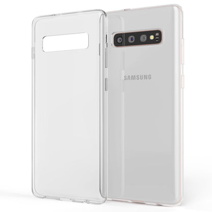 NALIA Transparente Silikonhülle für Samsung Galaxy S10 Plus – Anti-Gelb & Rutschfest – GLAZE (Handyhülle Kristallklar, Schlank & Stoßfest) – Marke aus Berlin