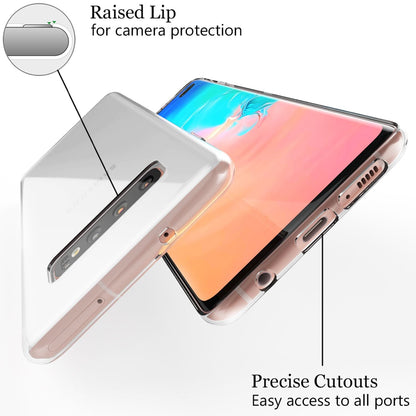 NALIA Transparente Silikonhülle für Samsung Galaxy S10 Plus – Anti-Gelb & Rutschfest – GLAZE (Handyhülle Kristallklar, Schlank & Stoßfest) – Marke aus Berlin