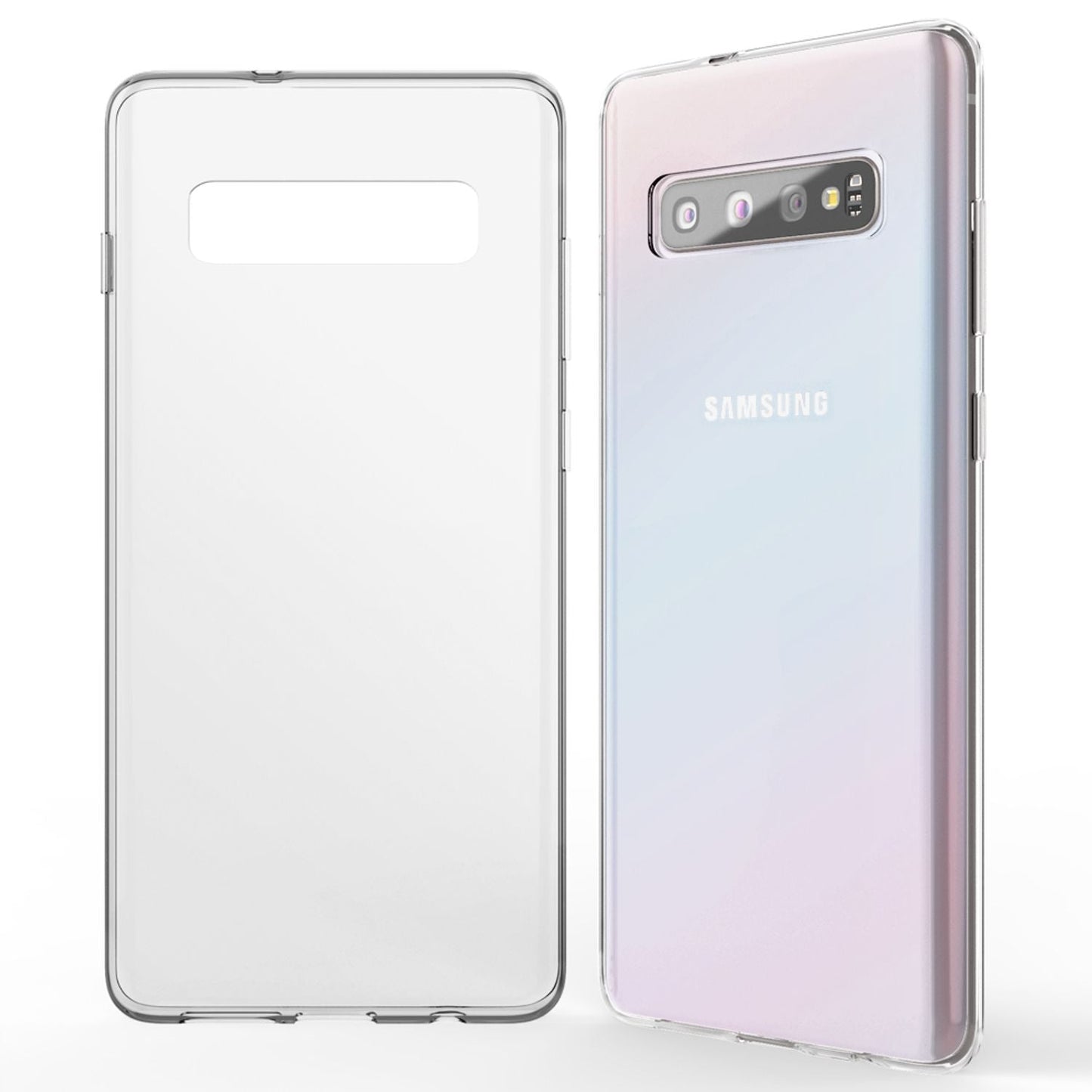 NALIA Transparente Silikonhülle für Samsung Galaxy S10 – Anti-Gelb & Rutschfest – GLAZE (Handyhülle Kristallklar, Schlank & Stoßfest) – Marke aus Berlin