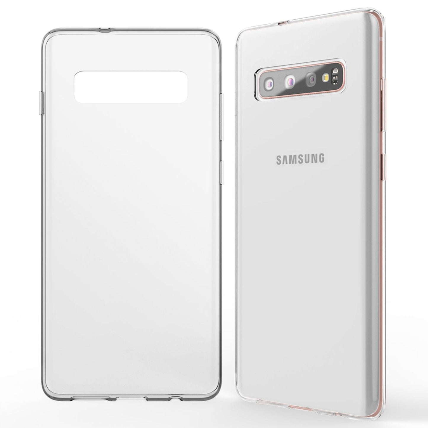 NALIA Transparente Silikonhülle für Samsung Galaxy S10 Plus – Anti-Gelb & Rutschfest – GLAZE (Handyhülle Kristallklar, Schlank & Stoßfest) – Marke aus Berlin